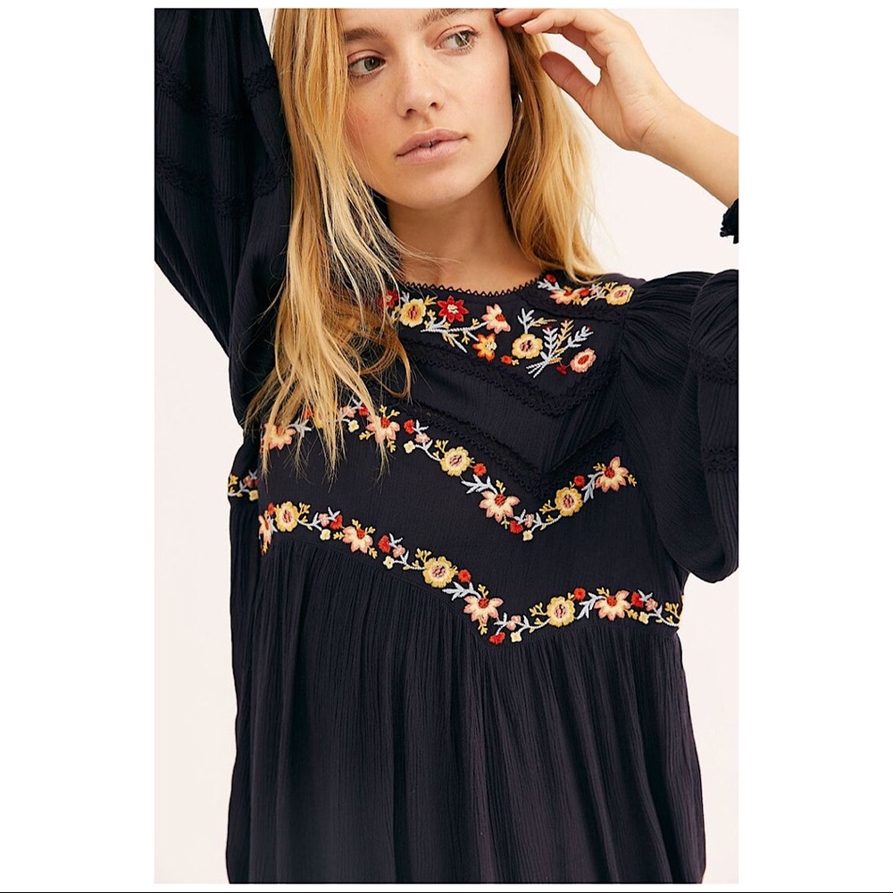NWT Free People Pasadena Embroidered Mini - Picture 5 of 6